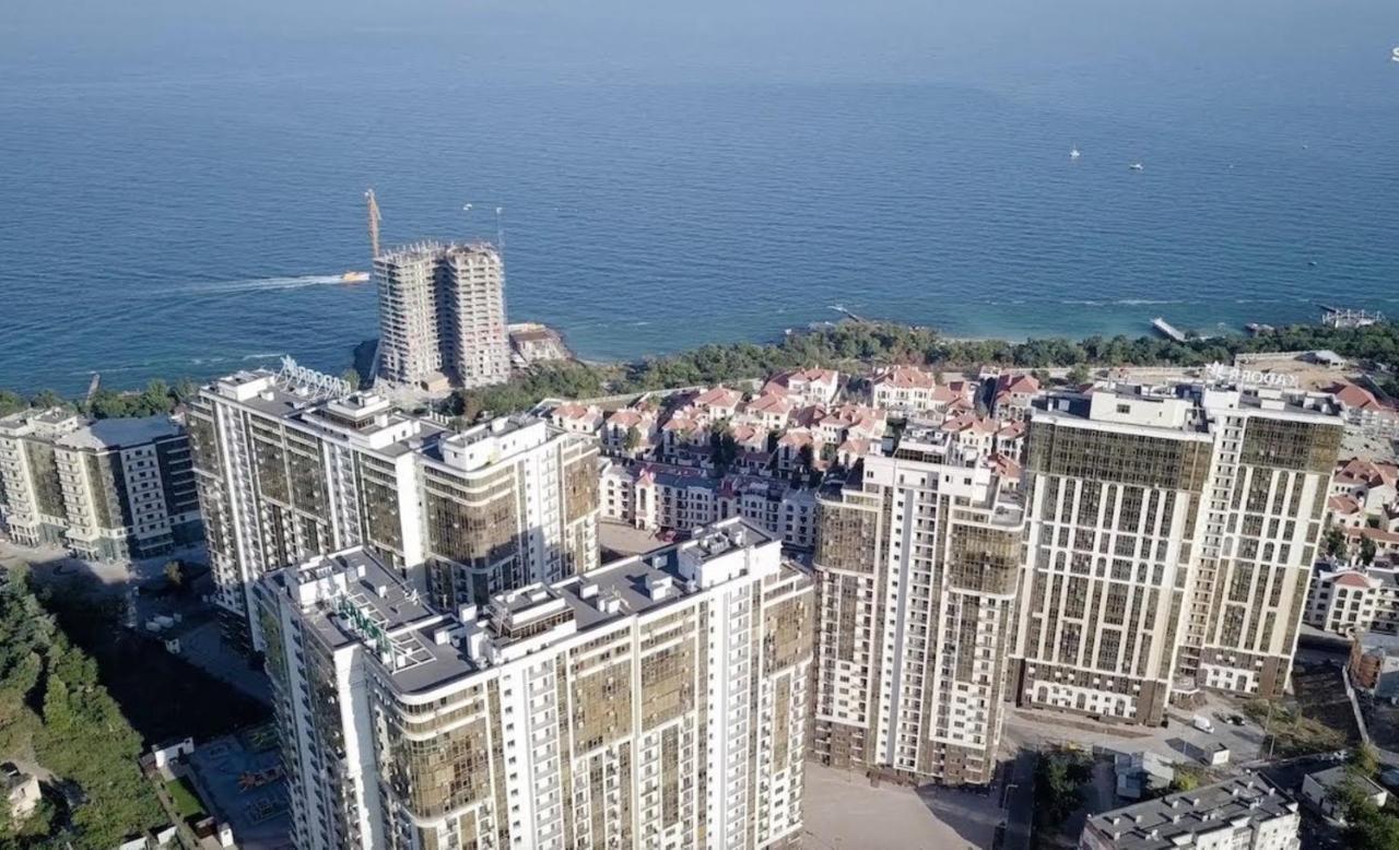 אודסה Аркадия Студия С Балконом Частичный Вид Моря Первая Линия От Моря מראה חיצוני תמונה